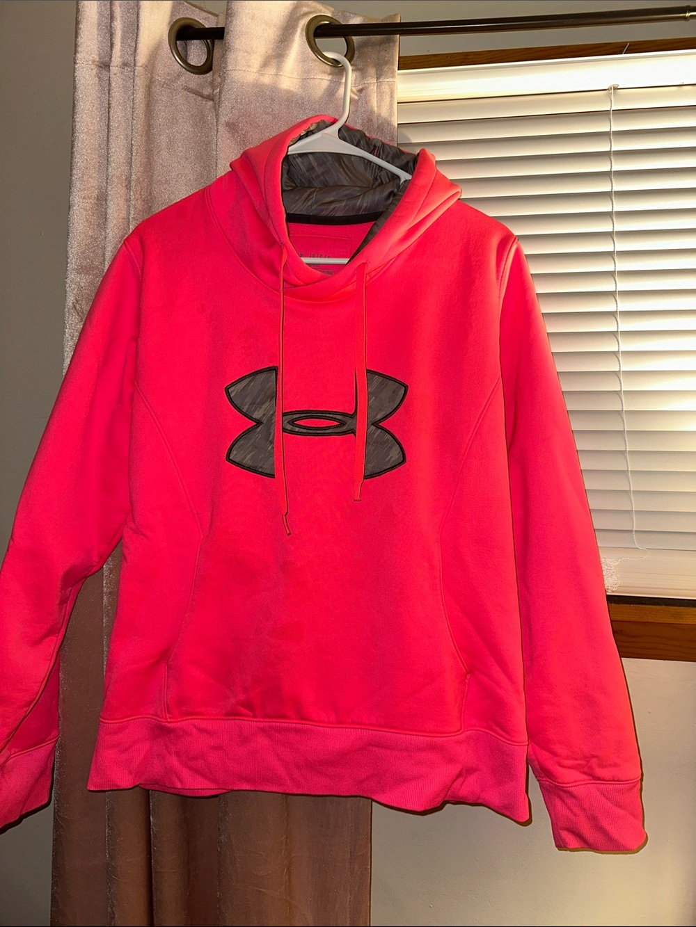 Under Armour Women’s Hoodie - Bright Pink with Grey Logo